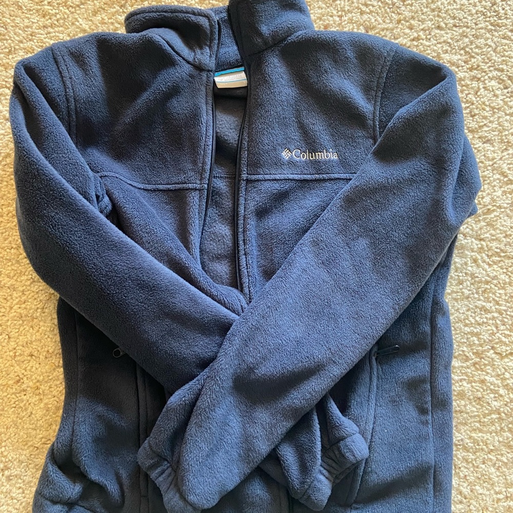 Columbia Men’s Fleece Jacket (Blue, Size Small)
